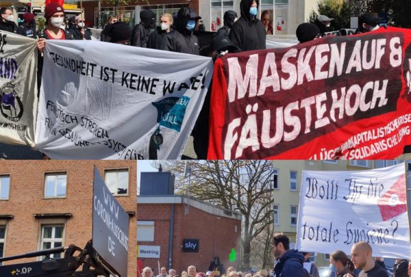 Antifa-Demo in Kiel: Masken auf und Fäuste hoch gegen rechte Lügen und kapitalistische Krisenpolitik!